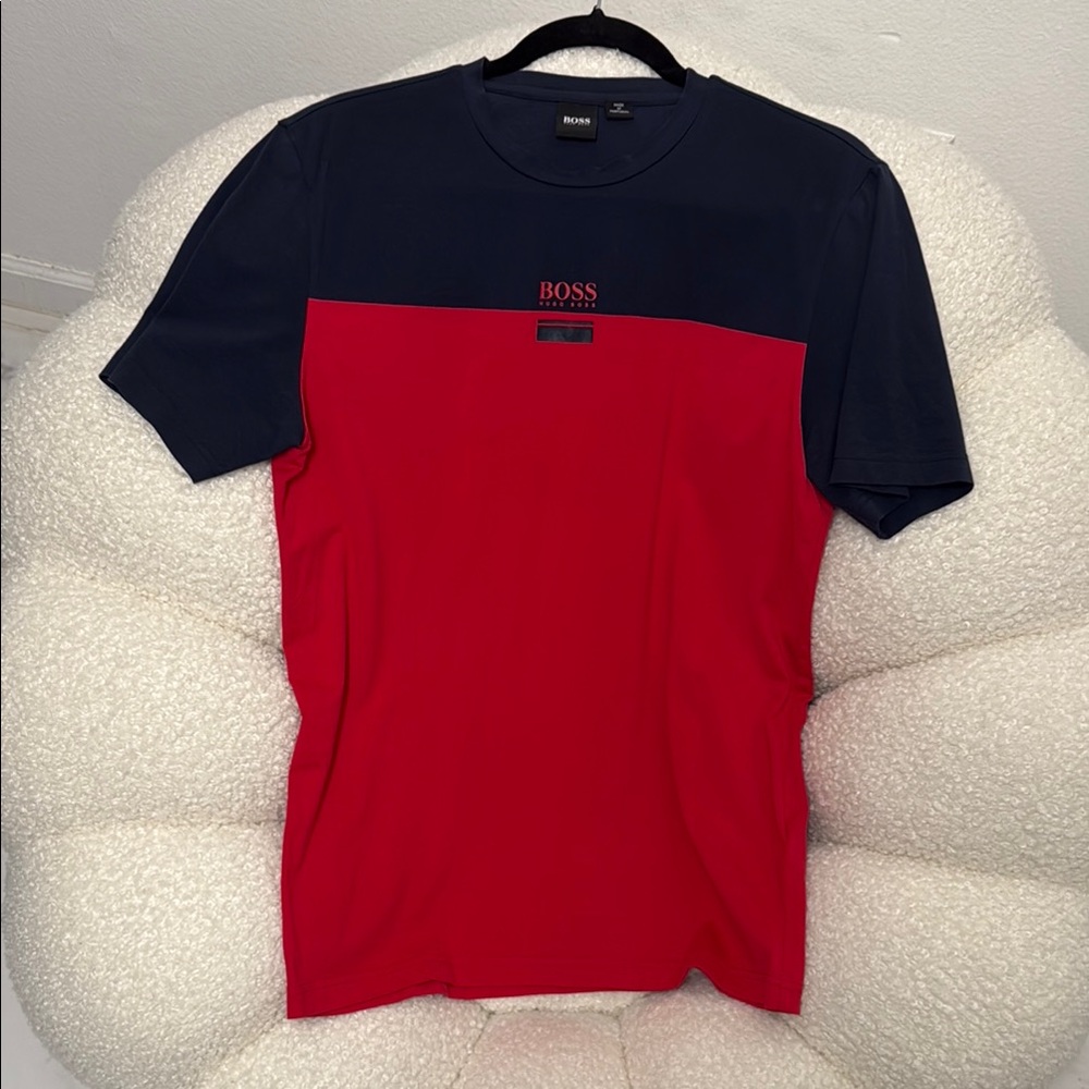 BOSS Men's Red and Black T-Shirt
